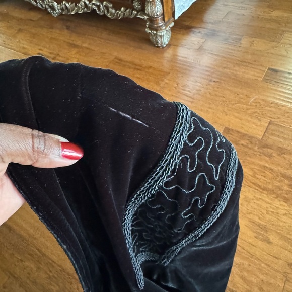 Vintage Adam‎ Douglass Black Velvet Western Blazer - Picture 9 of 13